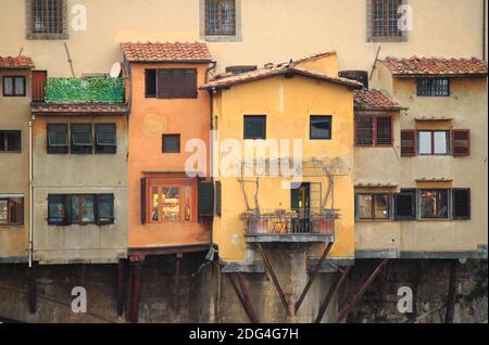 Détail du Ponte Vecchio à Florence Banque D'Images