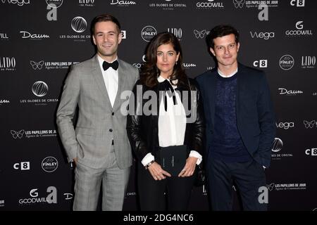 Charles Templeau, Robin Causse, Cristiana Reali lors de la soirée des globales de Cristal au Lido a Paris, France, le 30 janvier 2017. Photo d'Alban Wyters/ABACAPRESS.COM Banque D'Images