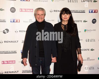 Claude Lelouch et Valerie Perrin assistent à la 24e cérémonie des Trophées du film Français au Palais Brongniart à Paris, France, le 2 février 2017. Photo d'Alban Wyters/ABACAPRESS.COM Banque D'Images