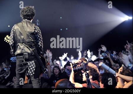 Green Day (Billie Joe Amstrong), groupe punk californien, au accorhotels Arena de Paris, France, le 3 février 2017. Photo de Yasmine Hammou/ABACAPRESS.COM03/02/2017 - Paris Banque D'Images