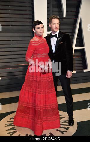 Ginnifer Goodwin et Josh Dallas participant à la Vanity Fair Oscar Party 2017 pour célébrer le 89e prix annuel de l'Académie au Wallis Annenberg Center for the Performing Arts à Los Angeles, CA, États-Unis, le 26 février 2017. Photo de David Niviere/ABACAPRESS.COM Banque D'Images