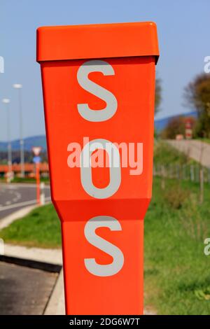 Détresse sur la route Banque D'Images