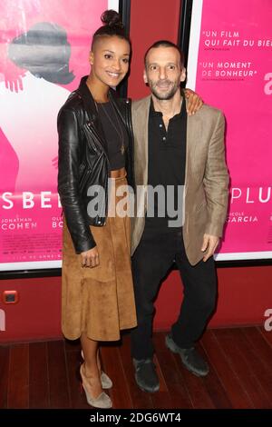 Mathieu Kassovitz et sa femme Aude Legastelois-Bide lors de la première de 'de Belle' au Publicis Cinema, a Paris, France, le 06 mars 2017. Photo de Jerome Domine/ABACAPRESS.COM Banque D'Images