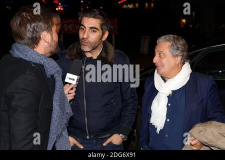 Christophe Beaugrand, Christian Clavier, Ary Abittan assister à la première d'UN bras extérieur au Kinepolis à Lomme, près de Lille, France, le 6 mars 2017. Photo de Sylvain Lefevre/ABACAPRESS.COM Banque D'Images