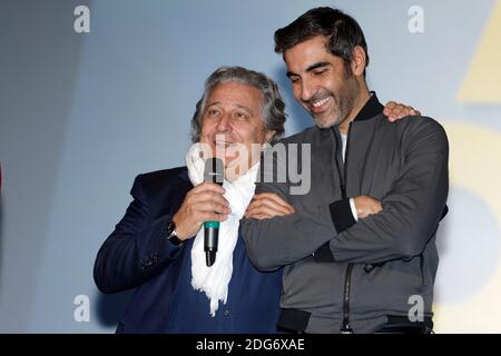 Christian Clavier, Ary Abittan assistant à la première d'UN soutien-gorge ouvertsheld au Kinepolis à Lomme, près de Lille, France, le 6 mars 2017. Photo de Sylvain Lefevre/ABACAPRESS.COM Banque D'Images