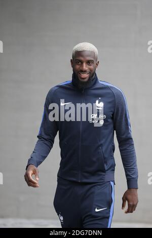 Le 20 mars 2017, Tiemoue Bakayoko, en France, donne une interview télévisée au centre de formation de Clairefontaine-en-Yvelines. Photo de Henri Szwarc/ABACAPRESS.COM Banque D'Images