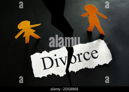 Concept de divorce de papier Banque D'Images