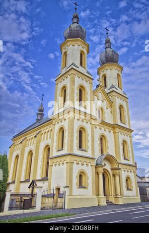 Église monumentale de Saint-Égidius dans la vieille ville de Bardejov Banque D'Images