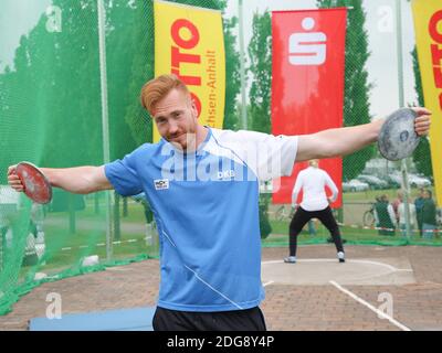 Discus champion olympique 2016 Christoph Harting SCC Berlin Schönebecker SoleCup 2018 Schönebeck /Elbe Banque D'Images