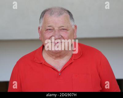 Joueur national de football et légende du GDR Manfred Zapf joueur à 1.FC Magdebourg à Magdebourg Banque D'Images