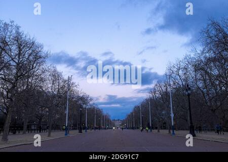 The Mall, en direction de Trafalgar Square, Westminster, Londres, Royaume-Uni Banque D'Images