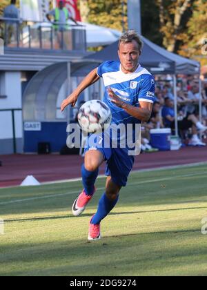 Joueur de football allemand Felix Lohkemper 1er FC Magdeburg saison 2018-19 Test a SSV MarkranstÃ¤dt 25.7.18 Banque D'Images