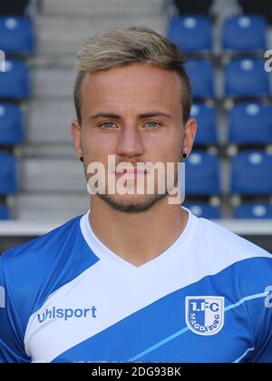 Joueur de football allemand Felix Lohkemper 1.FC Magdeburg DFB DFL 2.Fussball-Bundesliga - saison 2018-19 Banque D'Images