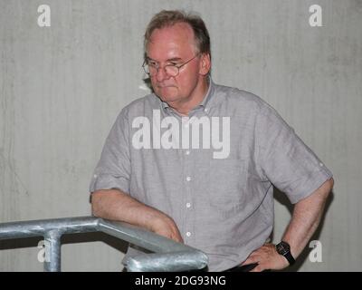 Le premier ministre de Saxe-Anhalt, le Dr Reiner Haseloff, visite de la ville d'exercice Schnöggersburg Banque D'Images