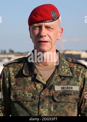 Colonel Uwe Alexander Becker Chef de l'instruction de combat de l'Armée Centre de formation ville de Schnöggersburg Banque D'Images