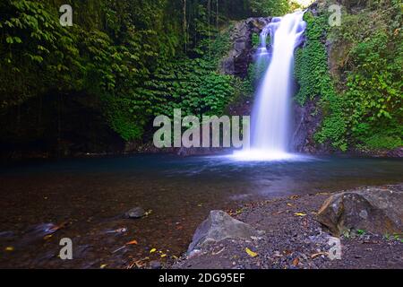 Kleiner Git Git Wasserfall, Zentralbali, Bali, Indonesia Banque D'Images