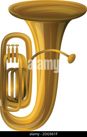 Icône trombone, style dessin animé Illustration de Vecteur