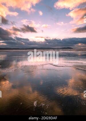 Plage de Dooey par Lettermaceward dans le comté de Donegal - Irlande Banque D'Images