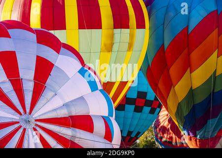 Lancement d'un ballon à air chaud lors D'UN festival local Banque D'Images
