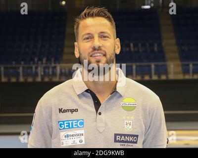 Entraîneur-chef Bennett Wiegert de SC Magdeburg DHB DKB Handball Saison Bundesliga 2018/2019 Banque D'Images