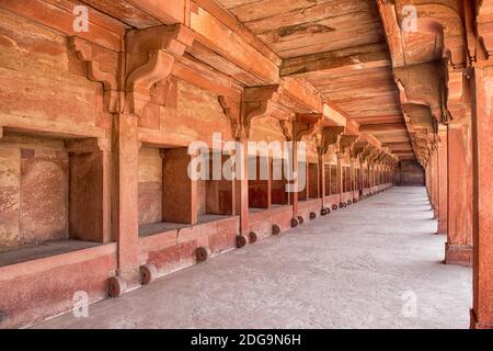 Fort rouge d'Agra. Patrimoine mondial de l'UNESCO. Banque D'Images