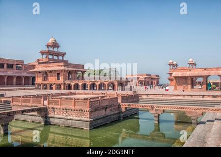 Fort rouge d'Agra. Patrimoine mondial de l'UNESCO. Banque D'Images