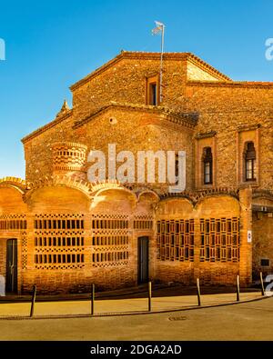 Colonia Guell Building, Catalogne, Espagne Banque D'Images