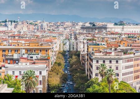 Vue sur la ville de Rome en Italie Banque D'Images
