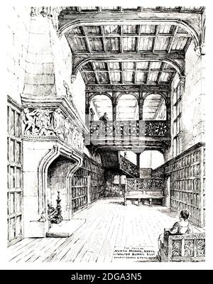 Hertfordshire, North Mymms place Hall illustration pour Walter Burns par les architectes Ernest George et Peto de 1896 The Studio an Illustrated Magazine Banque D'Images