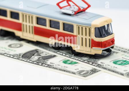 Concept: Augmentation du coût des transports en commun Banque D'Images