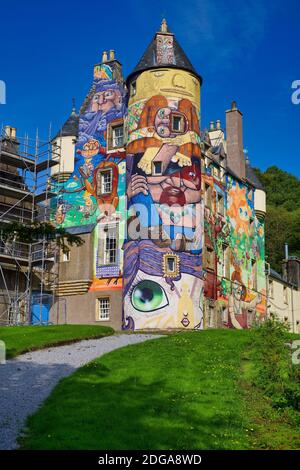 Graffiti on Kelburn Castle Ayrshire Ecosse Banque D'Images