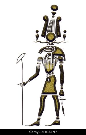 Image de l'Khensu - Dieu de l'Egypte ancienne. Khensu est un ancien dieu égyptien dont le rôle principal était associé à la lune. Banque D'Images