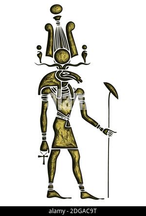 Image de l'Khensu - Dieu de l'Egypte ancienne. Khensu est un ancien dieu égyptien dont le rôle principal était associé à la lune. Banque D'Images