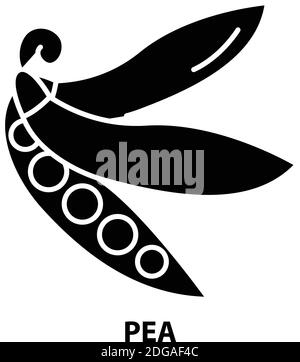 icône de symbole de pois, signe vectoriel noir avec traits modifiables, illustration de concept Illustration de Vecteur