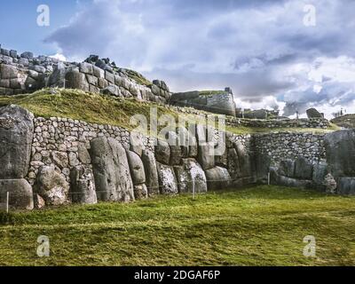 Forteresse de Sacsayhuaman, Cusco, Pérou Banque D'Images