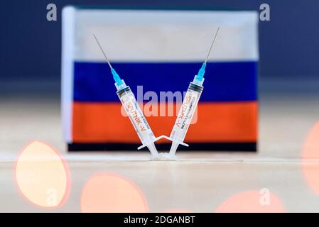 Nuremberg, Allemagne. 06e décembre 2020. Le vaccin Spoutnik V est approuvé en Russie depuis août. (Image de symbole, image de thème) | utilisation dans le monde crédit : dpa/Alay Live News Banque D'Images