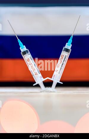 Nuremberg, Allemagne. 06e décembre 2020. Le vaccin Spoutnik V est approuvé en Russie depuis août. (Image de symbole, image de thème) | utilisation dans le monde crédit : dpa/Alay Live News Banque D'Images