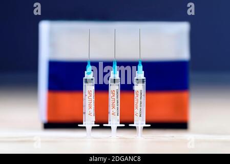 Nuremberg, Allemagne. 06e décembre 2020. Le vaccin Spoutnik V est approuvé en Russie depuis août. (Image de symbole, image de thème) | utilisation dans le monde crédit : dpa/Alay Live News Banque D'Images