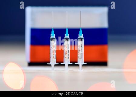 Nuremberg, Allemagne. 06e décembre 2020. Le vaccin Spoutnik V est approuvé en Russie depuis août. (Image de symbole, image de thème) | utilisation dans le monde crédit : dpa/Alay Live News Banque D'Images