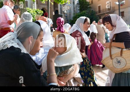 Une procession et un festival de fleurs qui ont eu lieu à Soller, Majorque, le 13 mai 2017 Banque D'Images