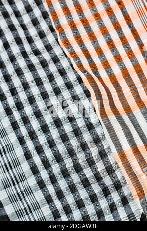 La texture du foulard arabe symbolique traditionnel en coton Banque D'Images