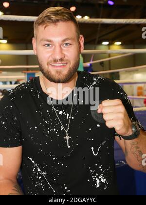 Tom Schwarz, champion de poids lourd Inter-Conti de WBO de ses Boxing Banque D'Images