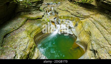 Watkins Glen State Park dans la région de Finger Lakes, Watkins Glen, New York State, États-Unis Banque D'Images