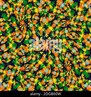 Mosaïque de motifs complexes multicolores sans couture Banque D'Images