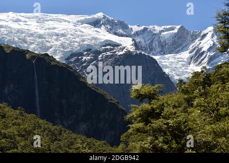 Le sentier du glacier Rob Roy près de Wanaka en Nouvelle-Zélande Banque D'Images