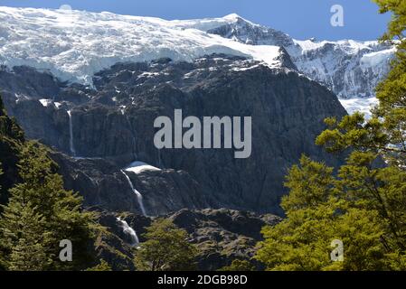 Le sentier du glacier Rob Roy près de Wanaka en Nouvelle-Zélande Banque D'Images