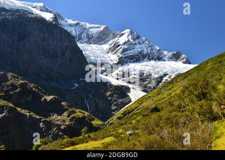 Le sentier du glacier Rob Roy près de Wanaka en Nouvelle-Zélande Banque D'Images