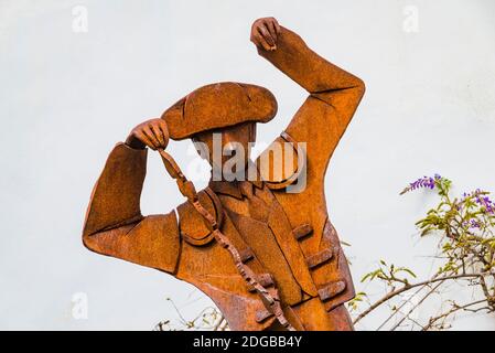 Monument à la Banderillero à côté de l'arène de Ronda. Ronda, Málaga, Andalousie, Espagne, Europe Banque D'Images