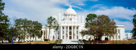 Façade d'un bâtiment du gouvernement, capitole de l'État de l'Alabama, Montgomery, Alabama, États-Unis Banque D'Images