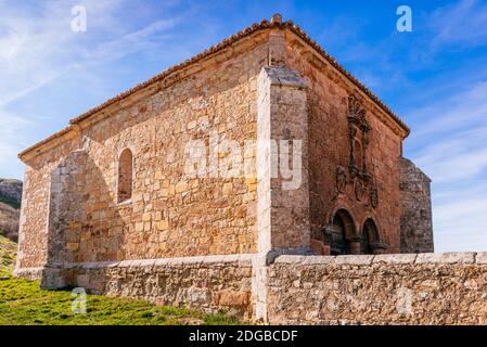 Hermitage de l'Humilladero - Ermita del Humilladero. Son style est Renaissance, et sur son élégante porte à double arcades, il y a une inscription qui Banque D'Images